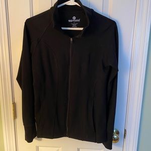 Black 90 degree zip up jacket